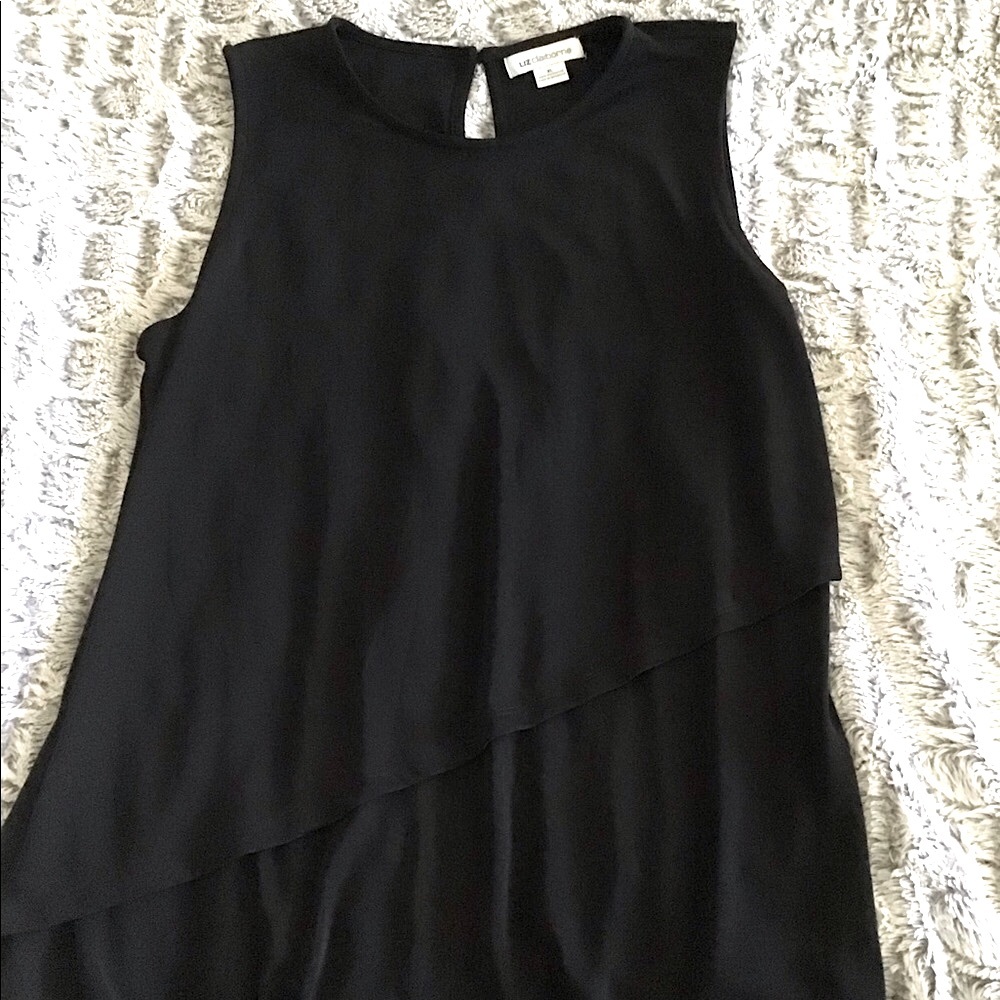 Sleeveless waterfall blouse